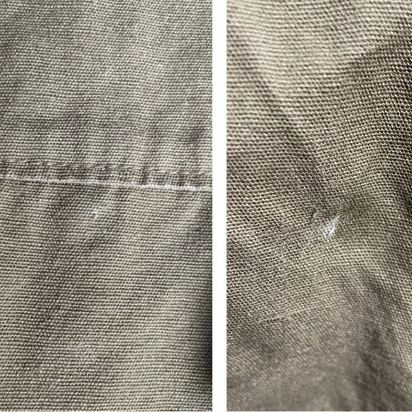 JustFab Canvas Cropped Jacket Balloon Sleeve Olive Green Boxy Cargo Like SZ XXL - Picture 16 of 16